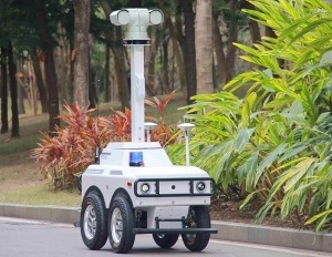 Patrolling security robot - manly