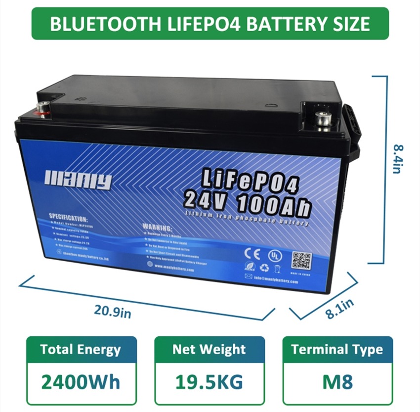 24V 100Ah LiFePo4 Battery
