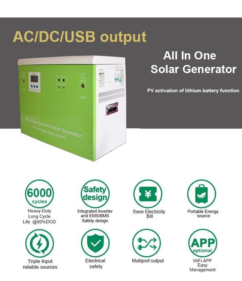 All-in-one power supply is built by 48V 100Ah LiFePO4 battery for home energy storage