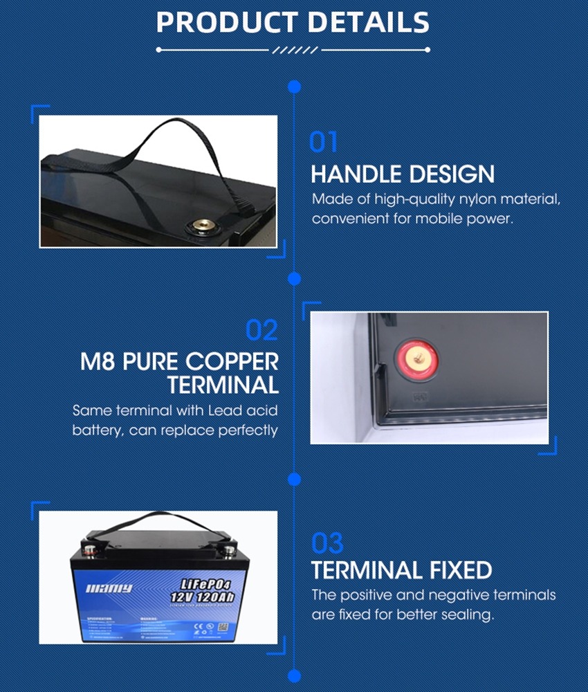 24V 120Ah Lithium Battery - Deep Cycle Battery - MANLY