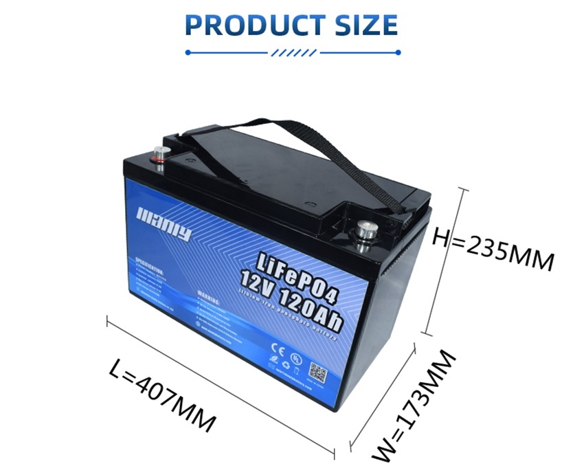 12V 120Ah LiFePO4 Battery - Deep Cycle Battery - MANLY