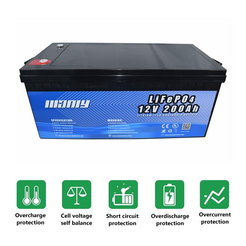 High performance 200ah battery: 12v 200ah lifepo4 battery - manly