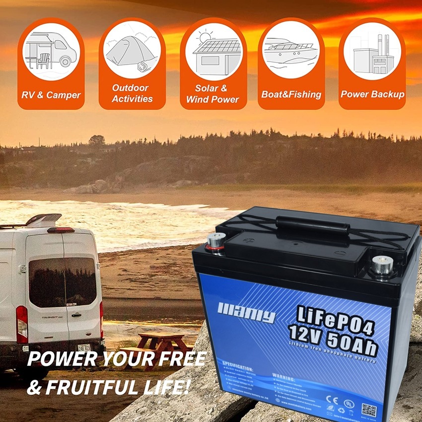 Unleash Sustainable Power with MANLY's 50 Amp Hour Lithium Battery 50 ...