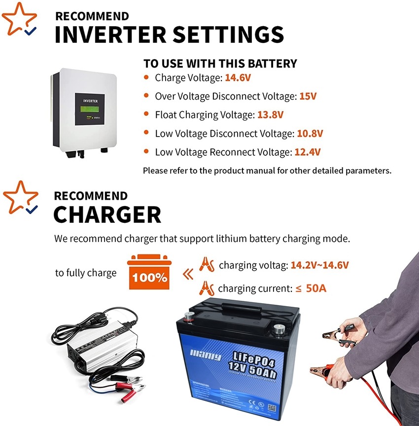 12v 50ah lithium battery - 50ah deep cycle battery  - manly