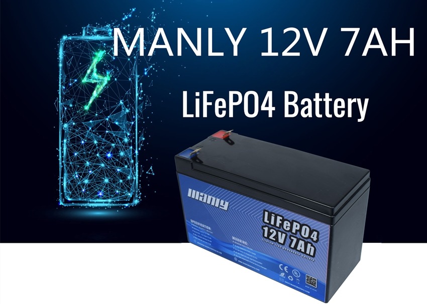 12V 7Ah LiFePo4 Battery - Safe 7Ah LiFePO4 Battery - MANLY