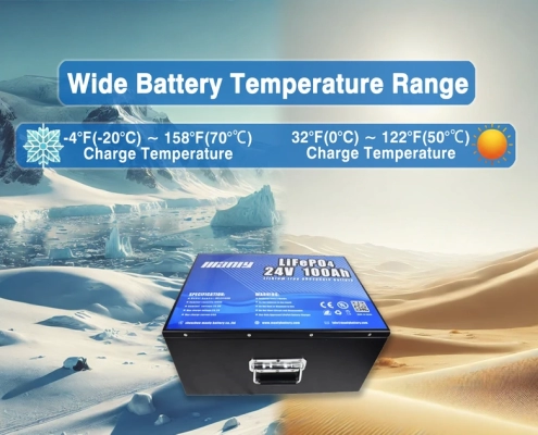 24v 100ah lithium bttery - robot battery temperature range - manly