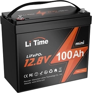 Litime 100ah mini lifepo4 battery - manly