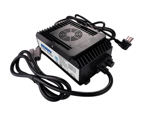 Battery charger with fan