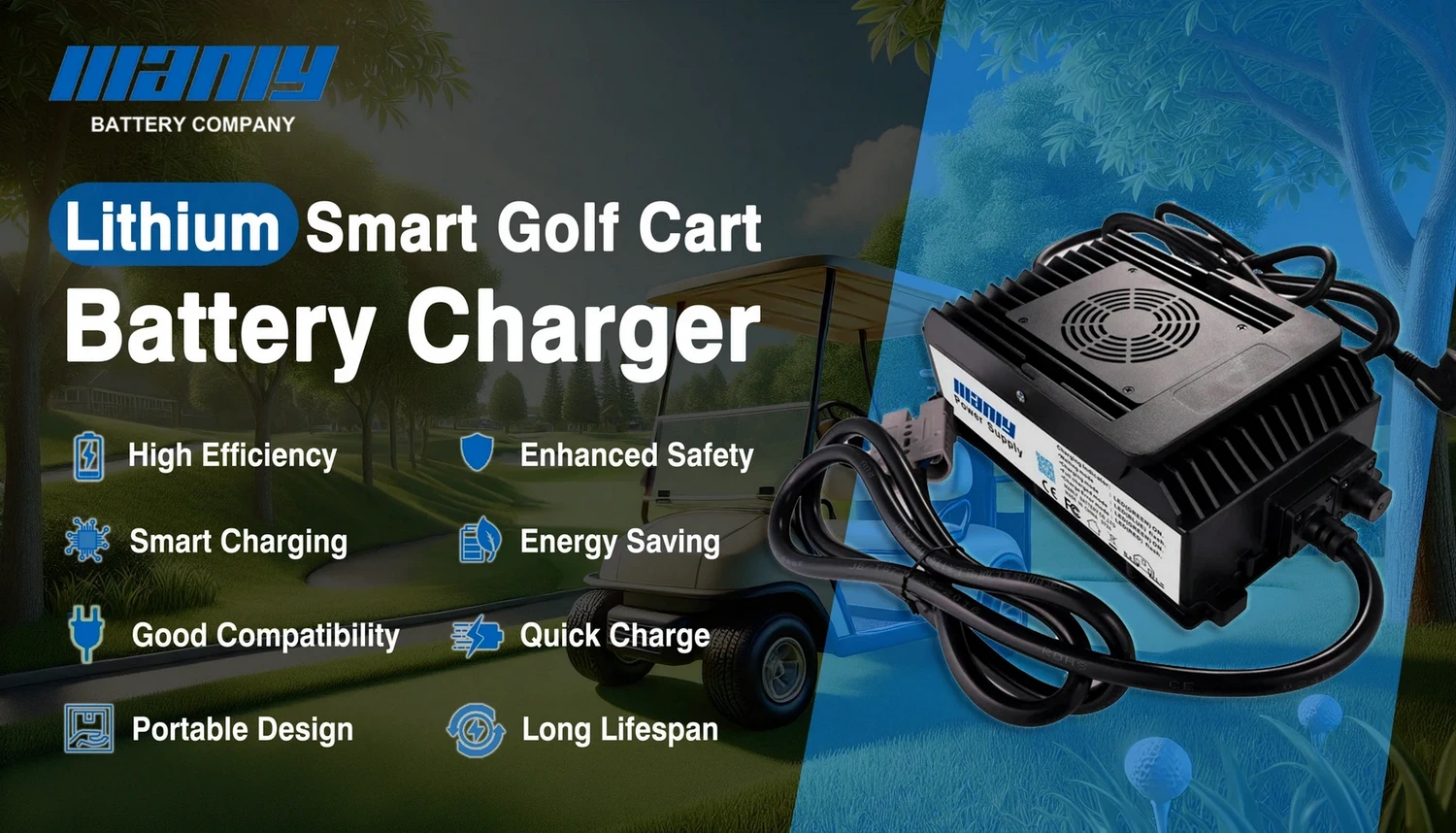 Features of lithium golf cart battery charger - manly