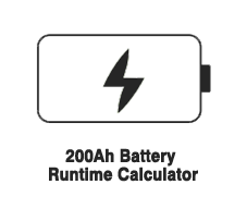 How long will a 200ah battery last calculator - manly