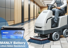 Ride-on floor scrubber battery - manly