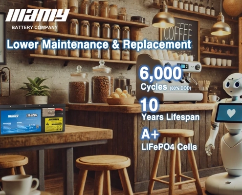 Long-lasting battery lifespan - manly