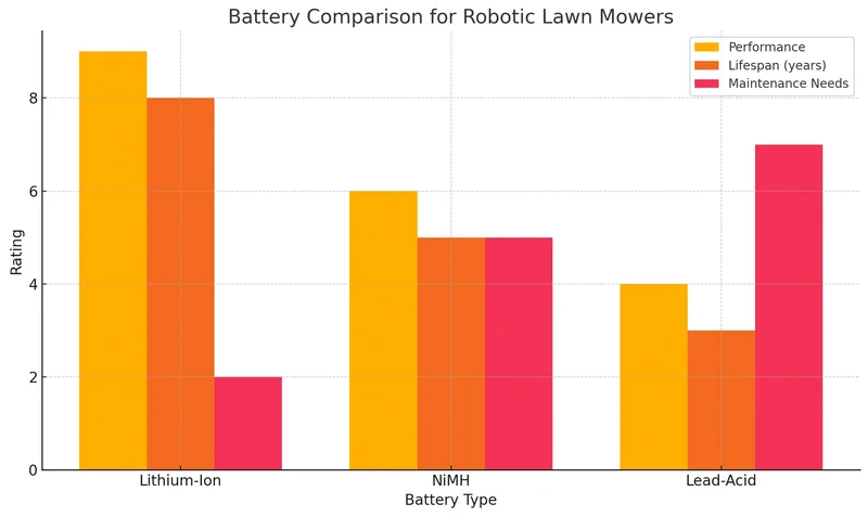 Battery comparison for robotic lawn mowers Battery comparison for robotic lawn mowers