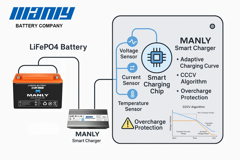 Smart battery charger​ battery charger manufacturer - manly
